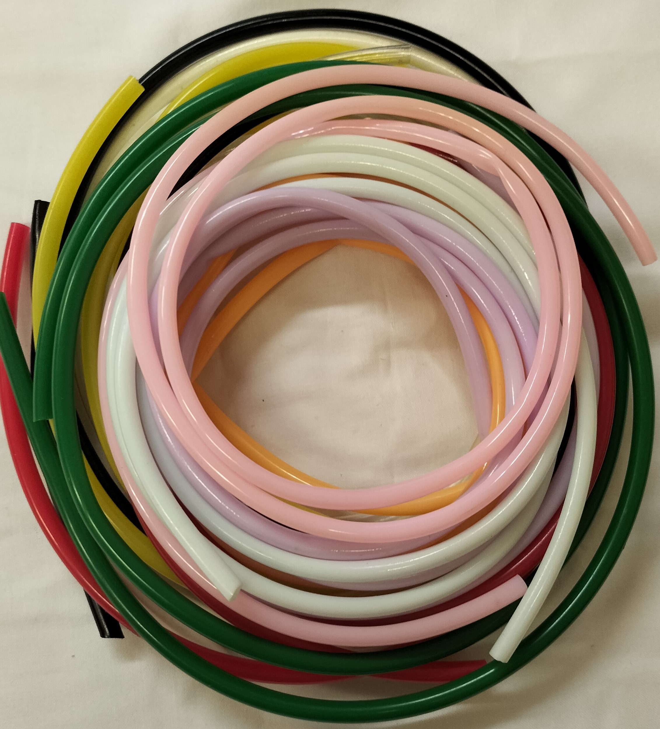 Plastic Tubing 4mm 10 Colours x 1m each per pack